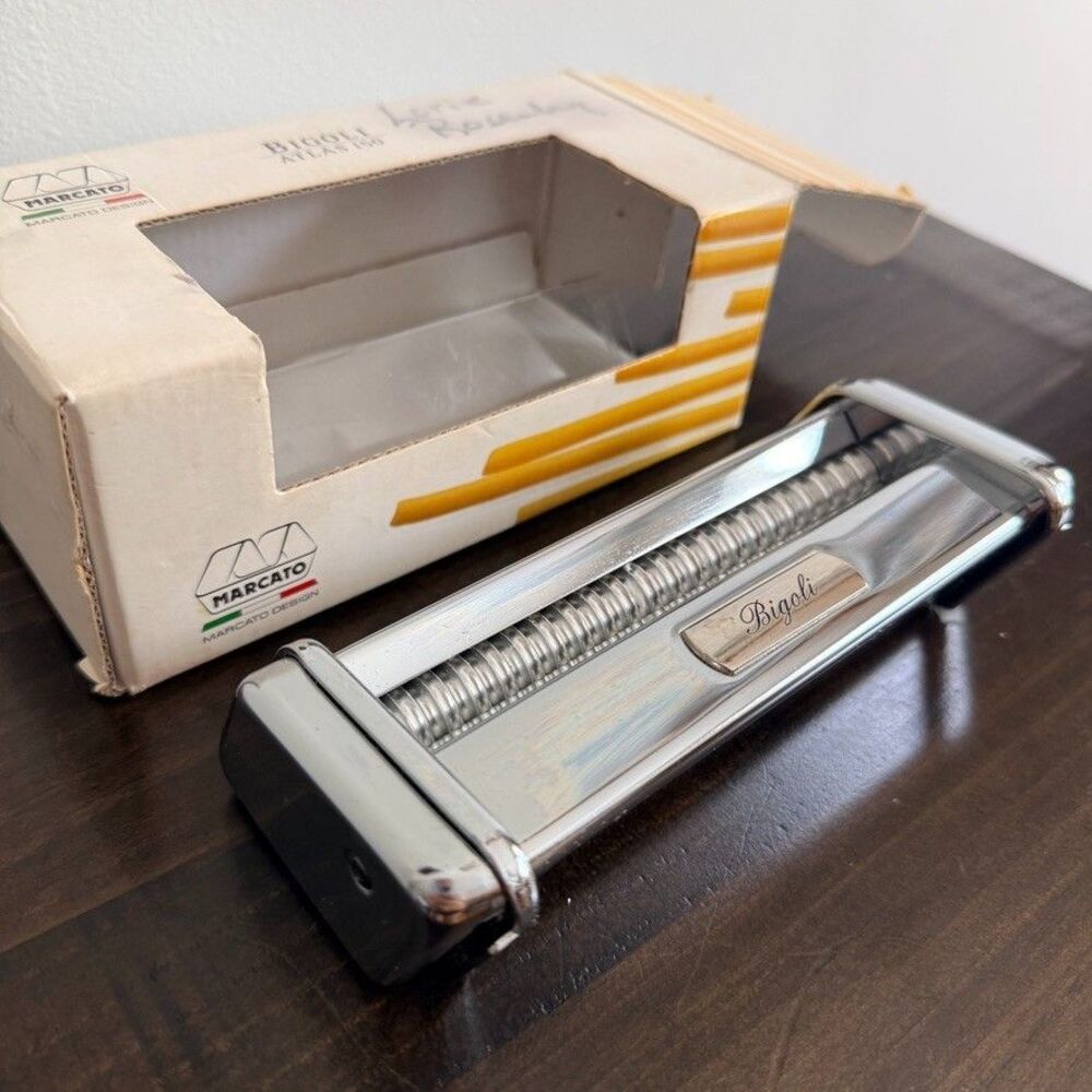 Marcato Atlas 150 Bigoli Pasta Cutter Attachment from Italy Vintage Rare